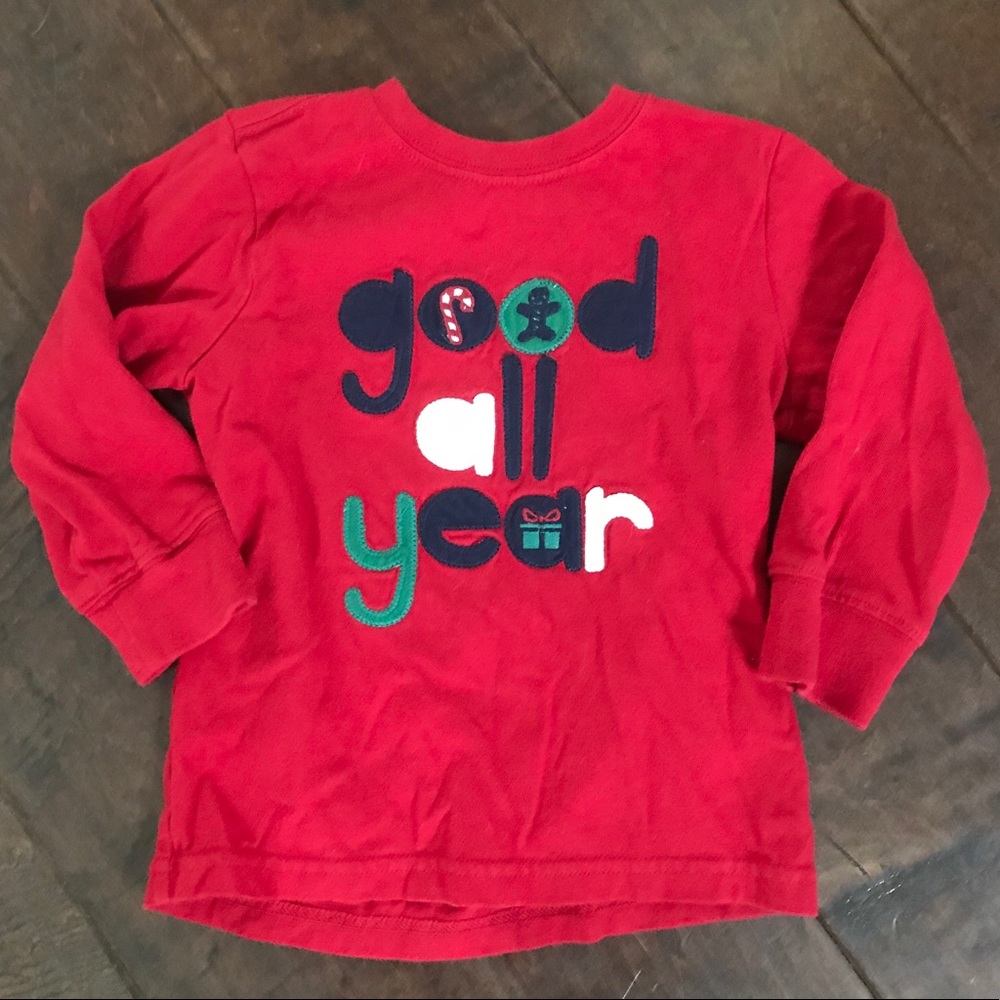 Gymboree Christmas appliqué shirt. 12-18 months